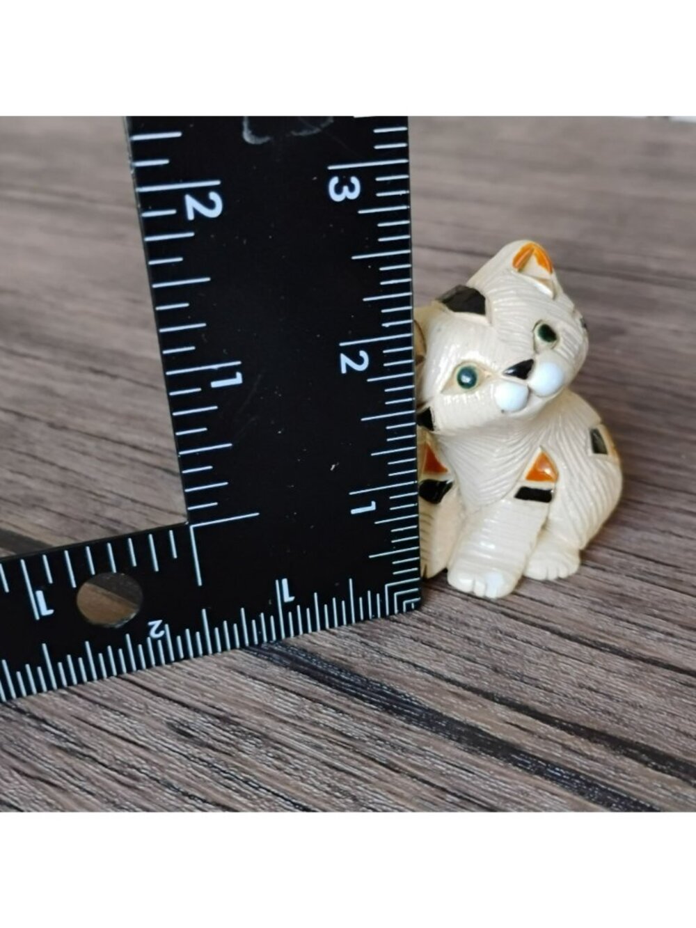 Artesania Rinconada Hand Made Calico Cat Figurine Uruguay Ceramic Kitten - Picture 3 of 9